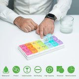 Push Button Weekly Pill Organiser 2 Tier