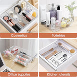 Clear Drawer Organiser for Makeup, Jewelry, Kitchen and Bathroom
