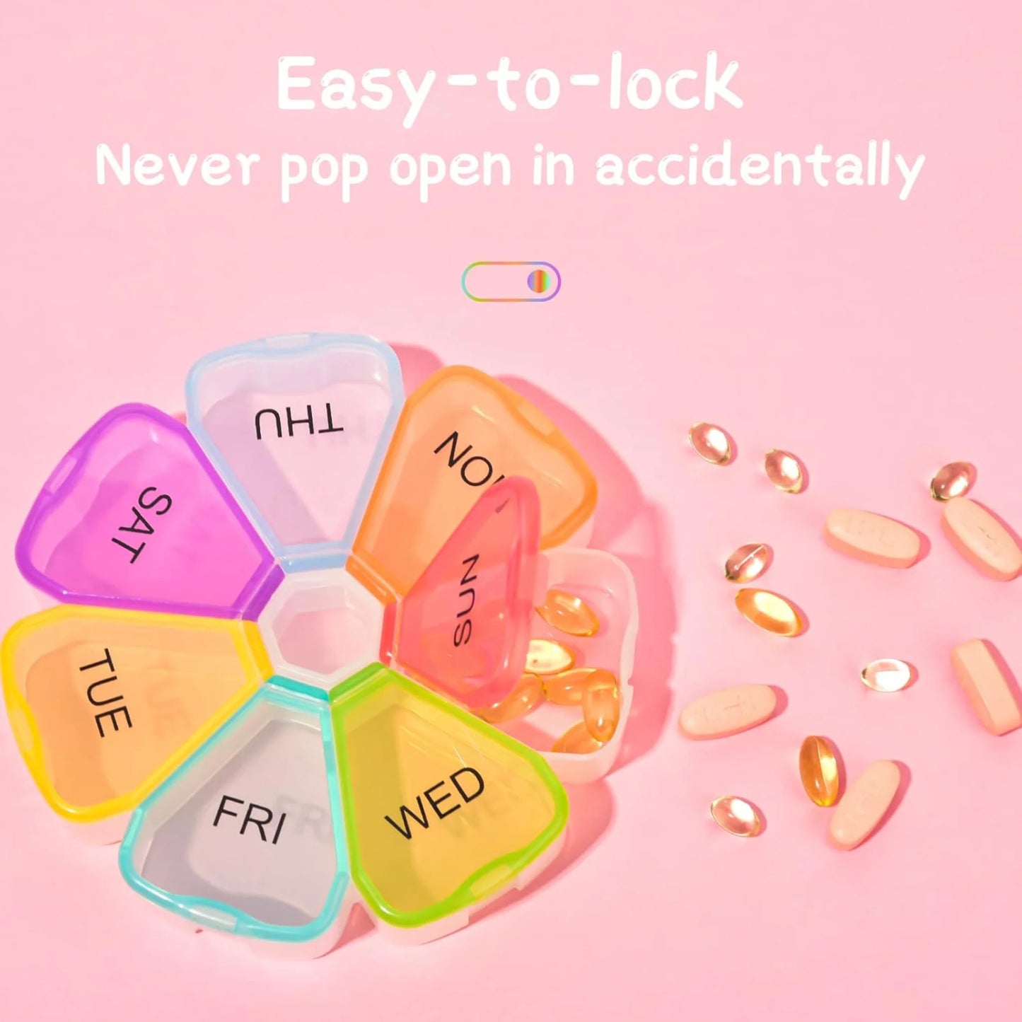 Easy to Open 7 Day Premium Quality Tablet Box