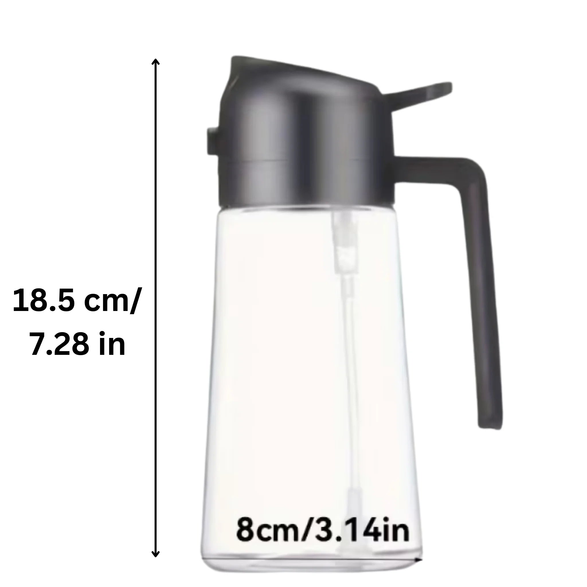 2-in-1 Oil Sprayer & Dispenser Bottle – 470ml (Pack of 2)