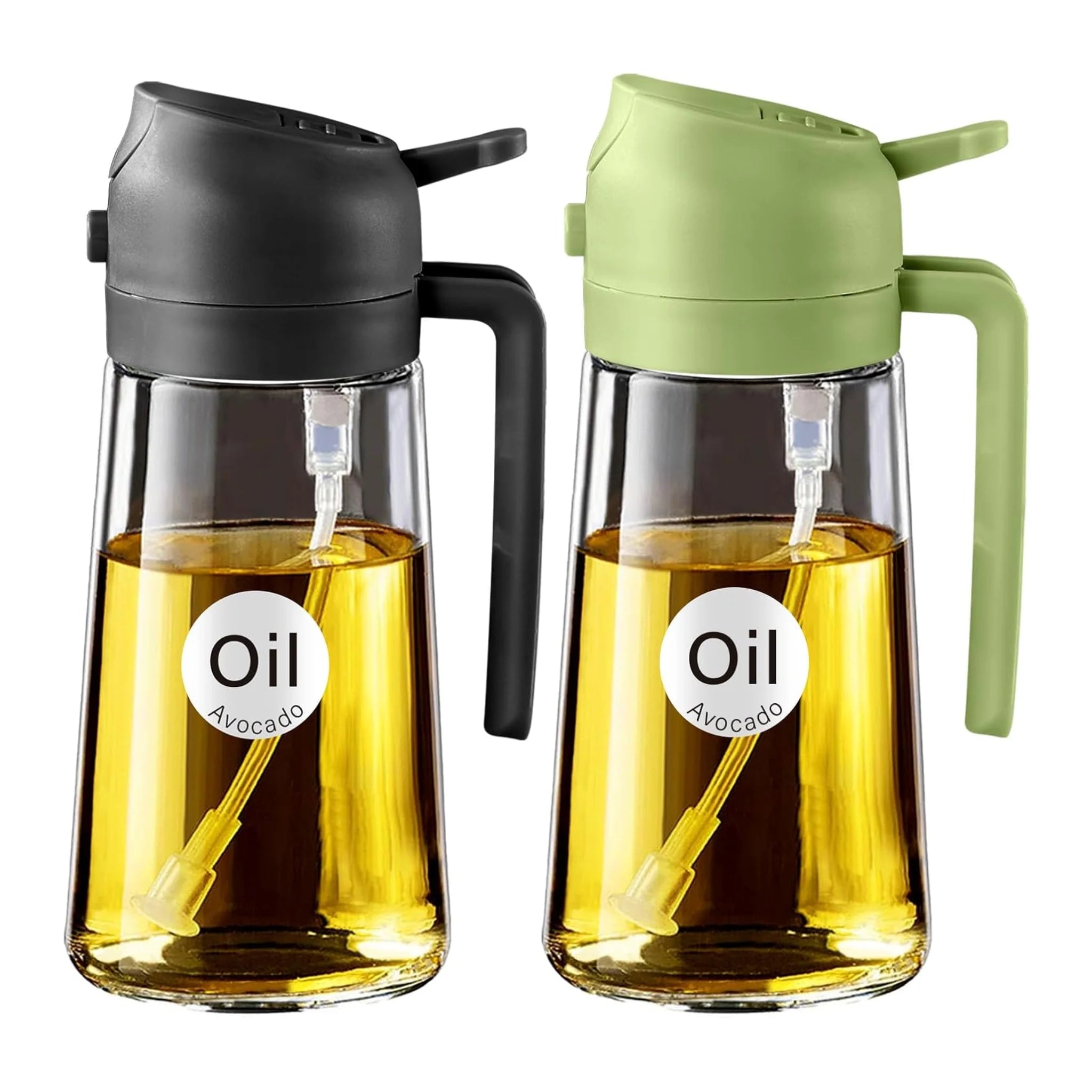 2-in-1 Oil Sprayer & Dispenser Bottle – 470ml (Pack of 2)