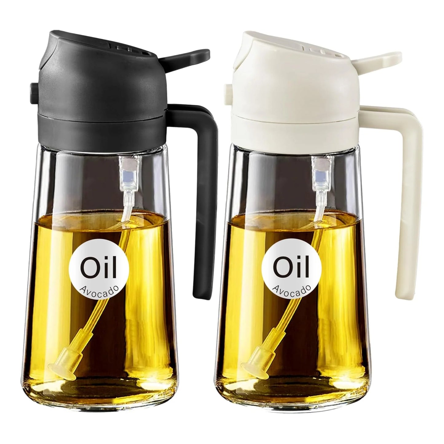 2-in-1 Oil Sprayer & Dispenser Bottle – 470ml (Pack of 2)