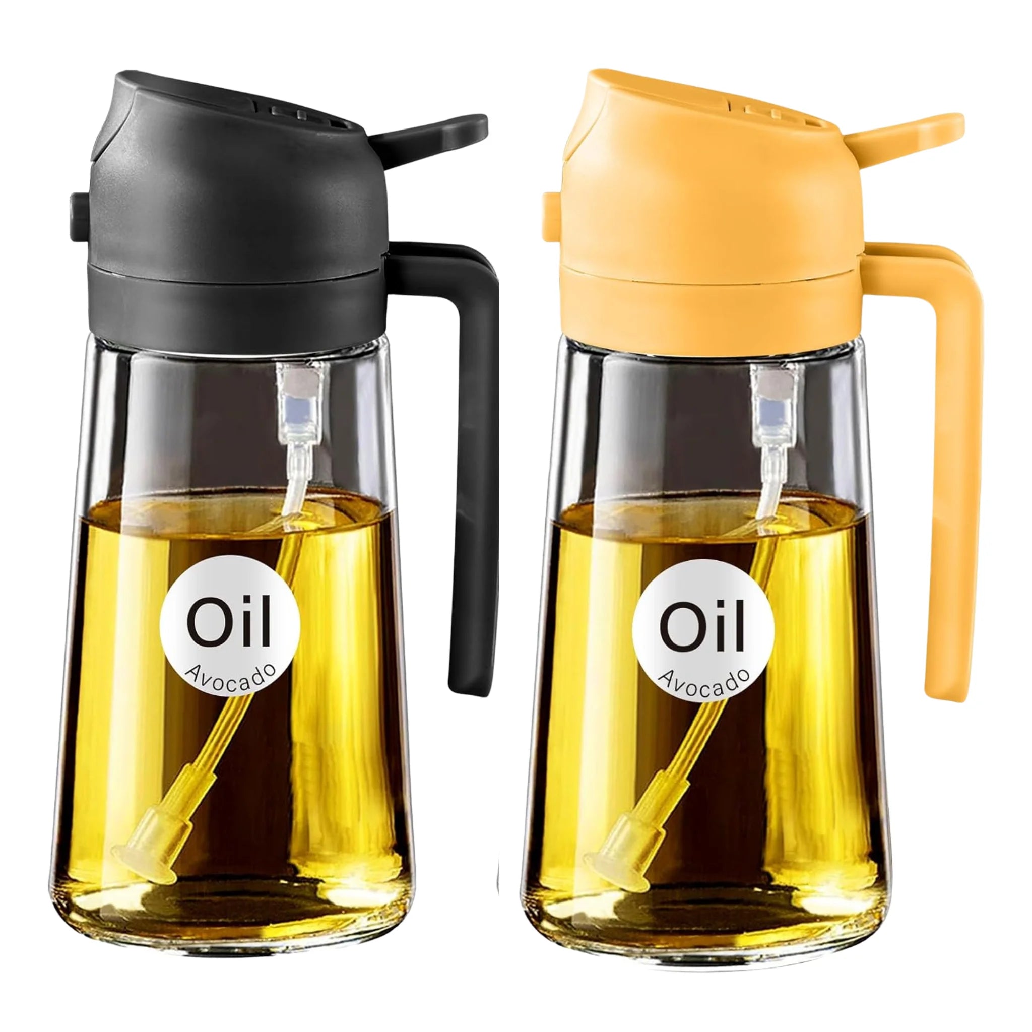 2-in-1 Oil Sprayer & Dispenser Bottle – 470ml (Pack of 2)