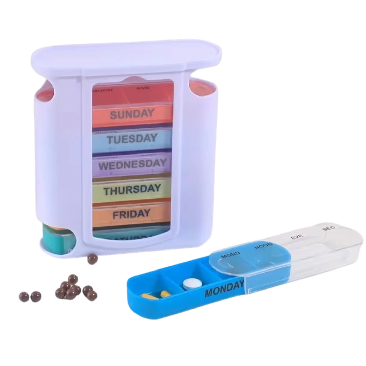 Portable weekly Stackable Pill Organiser