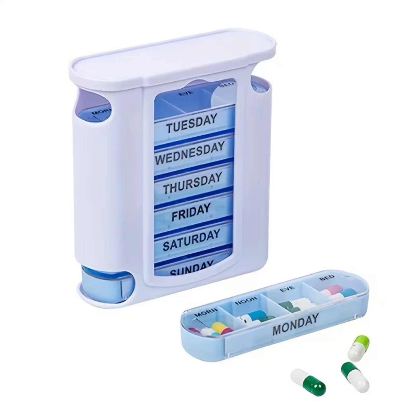 Portable weekly Stackable Pill Organiser